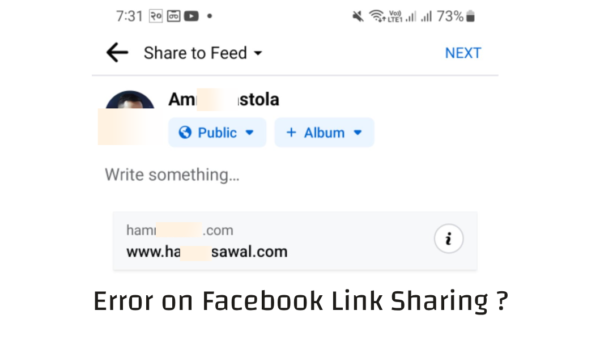 Facebook URL returned a bad http response code